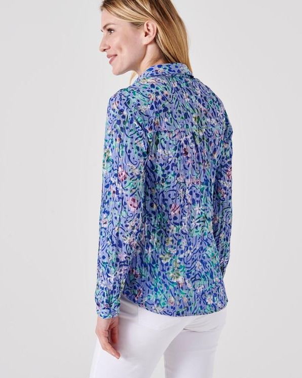 Blouse in gekreukte stof