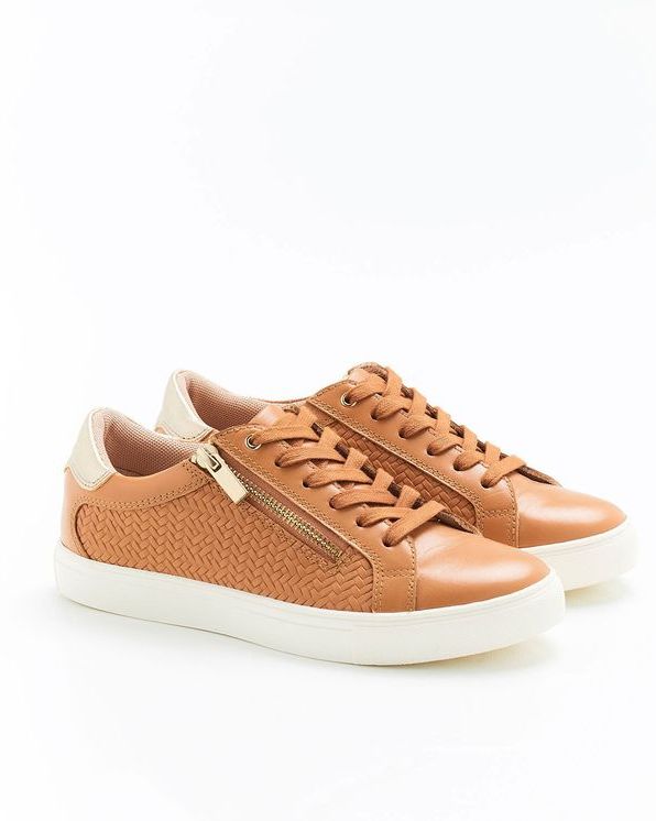 Sneaker met veters en rits opzij Amortyl