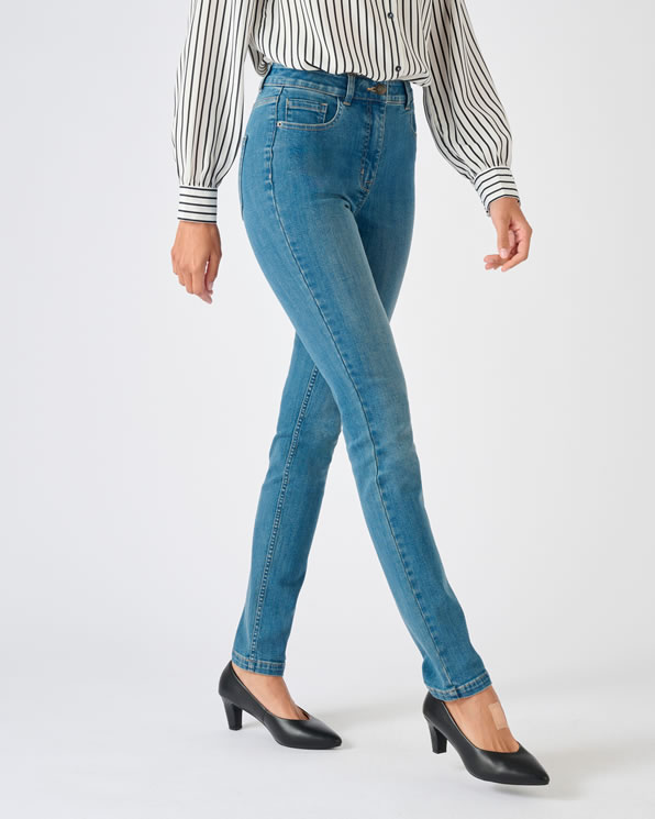 Jeans straight fit 7/8 Perfect Fit by Damart