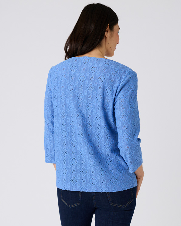 T-shirt maille jacquard texturée