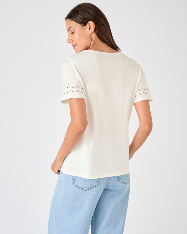 T-shirt fantasie details puur katoen