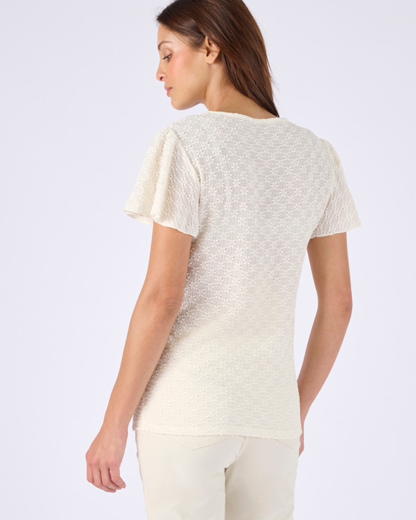 T-shirt jacquard tricot reliëf