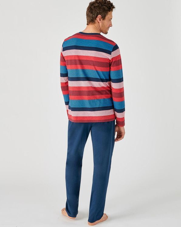Pyjama rayé maille jersey coton mélangé