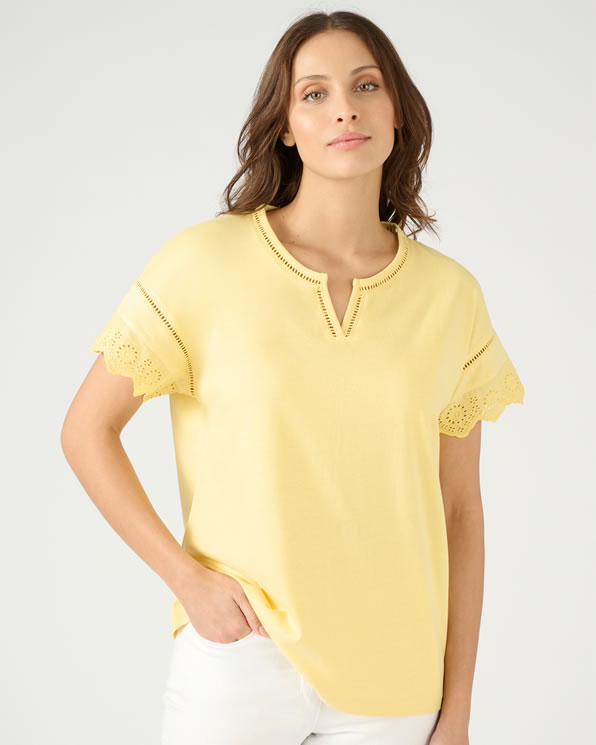 T-shirt broderies anglaises *pur coton