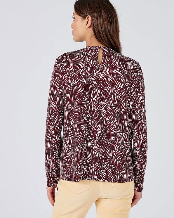 Gebloemd T-shirt in crêpe