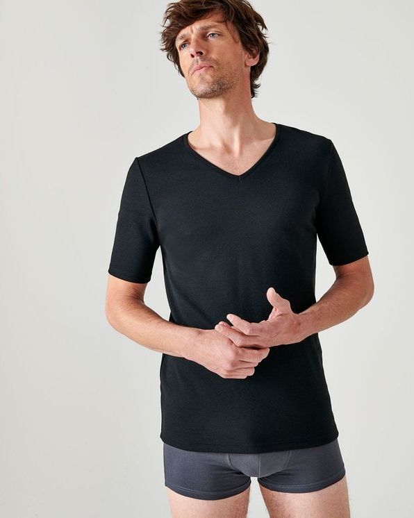 T-shirt korte mouwen, V-hals Thermolactyl®