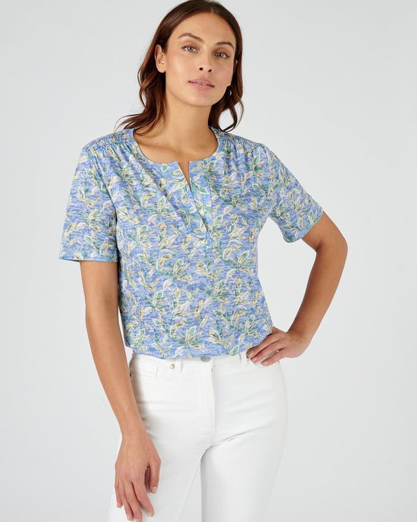 T-shirt maille dévorée imprimée