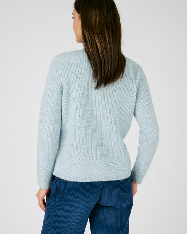 Cardigan maille perlée mélange alpaga