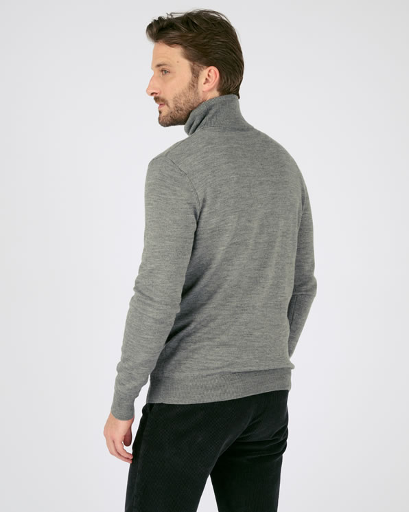 Pull col roulé maille jersey laine mélangée Thermolactyl