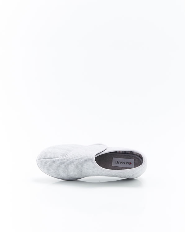 Pantoffels van wafeltricot met kittenband