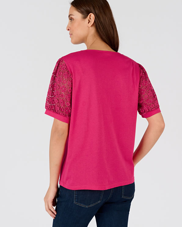 T-shirt détails macramé