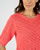 Trui van opengewerkt tricot met elleboogmouwen