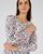 T-shirt van warm tricot met bloemenprint