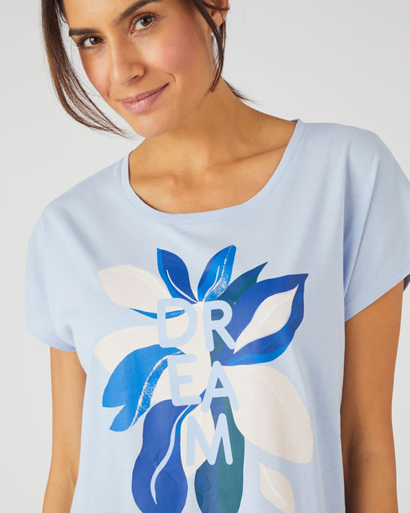 Chemise de nuit pur coton peigné