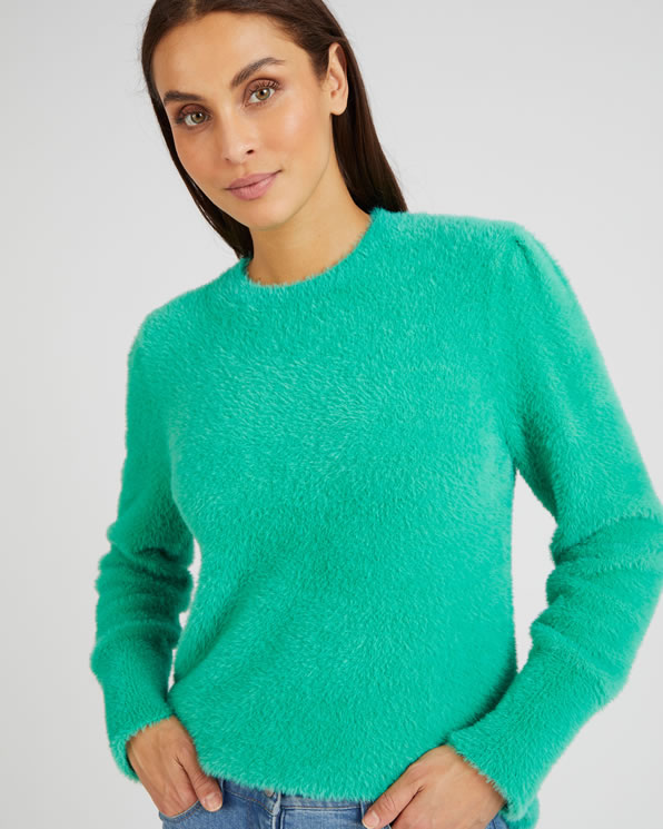 Pull maille poilue