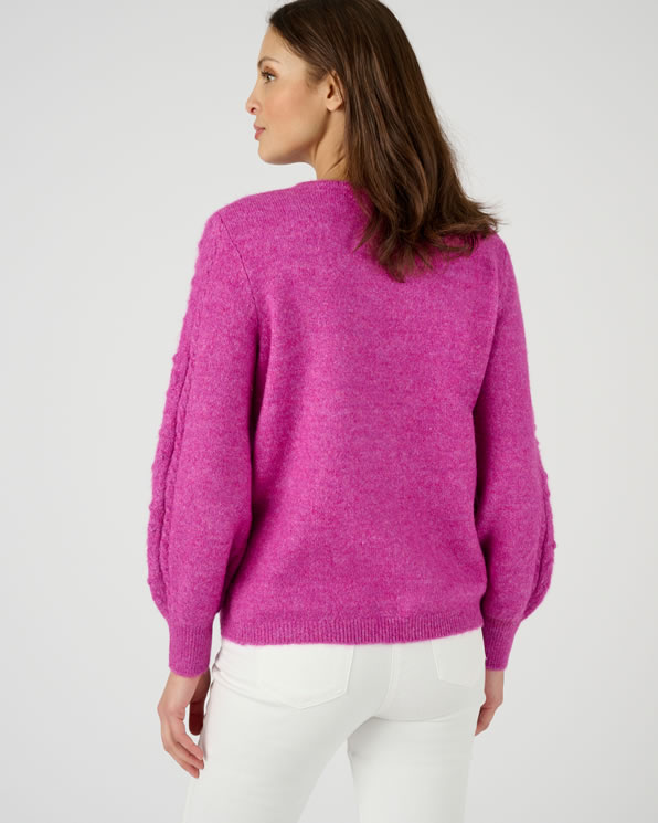 Cardigan vest tricot met siersteek Thermolactyl
