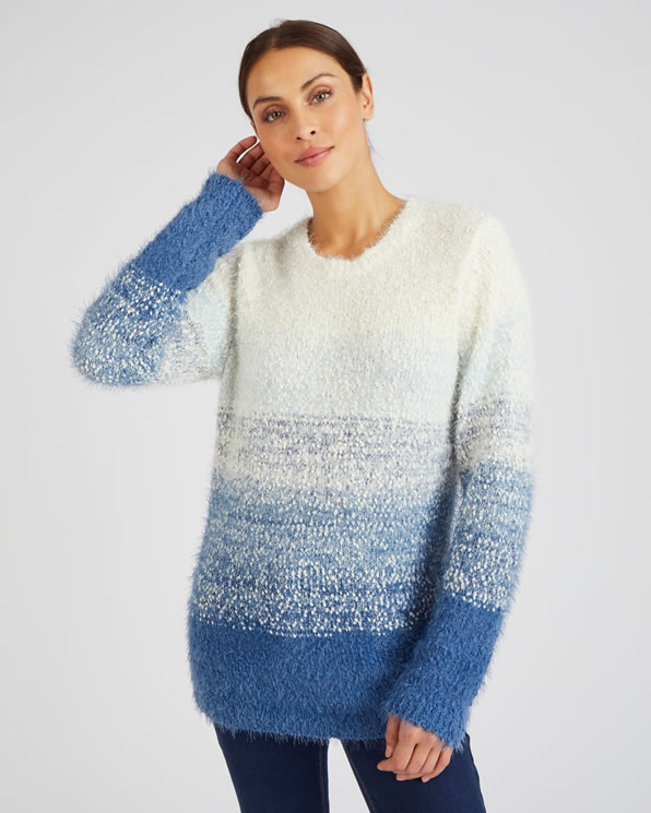 Pull en maille poilue