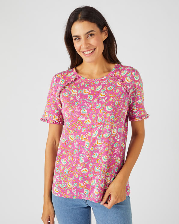 T-shirt maille flammée