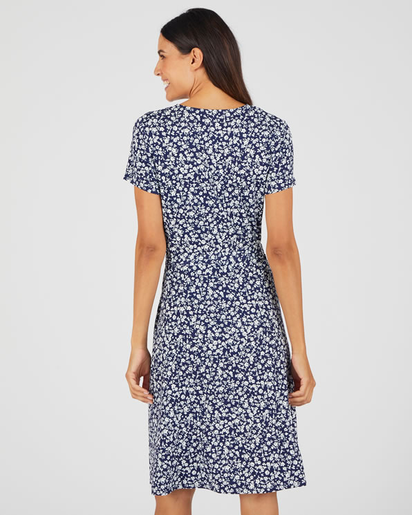 Robe effet cache-coeur fibres viscose stretch Lenzing™ EcoVero™