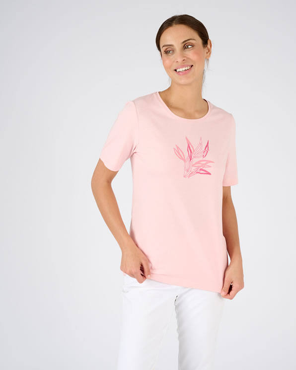 T-shirt motif ton sur ton pailleté