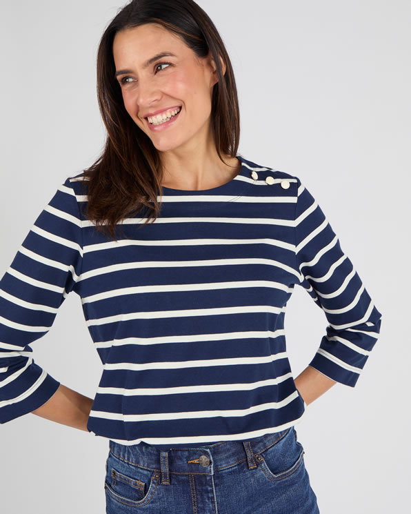 T-shirt rayé pur coton