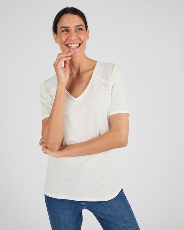 T-shirt maille jersey flammée