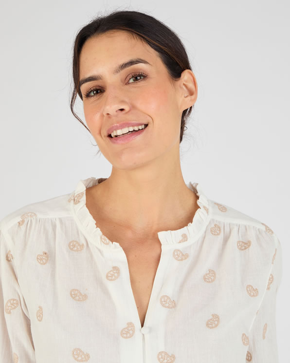 Wijde blouse van zuiver biologisch katoen