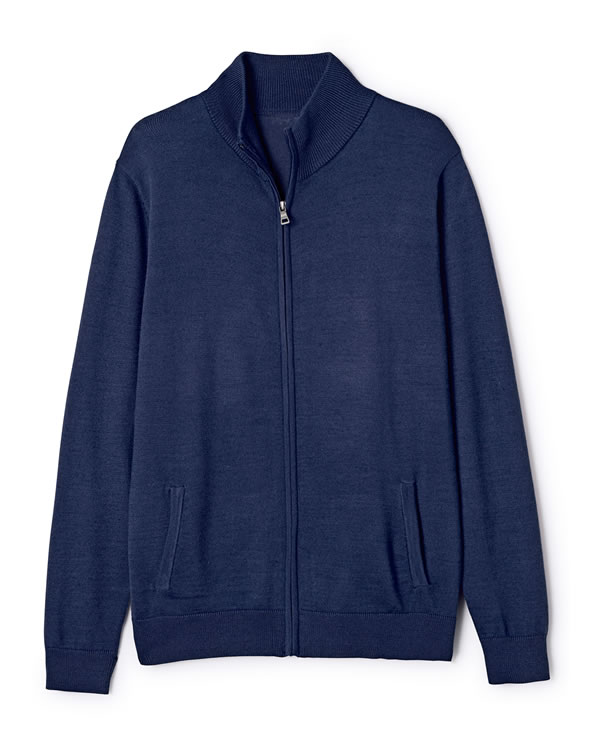 Gilet zippé col montant