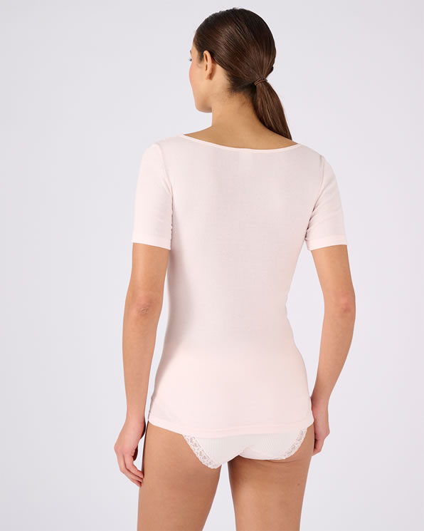 T-shirt manches courtes maille pur coton