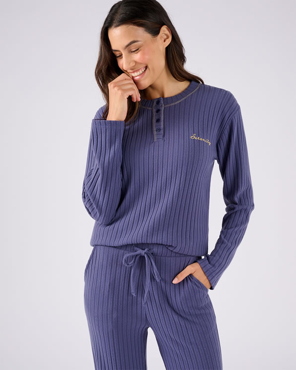 Thermolactyl pyjama van ribtricot