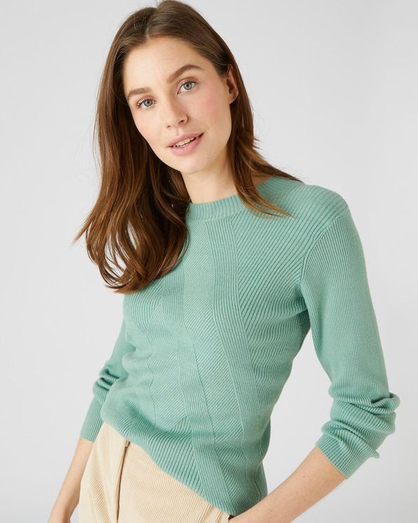 Pull chaussette maille douce rayée