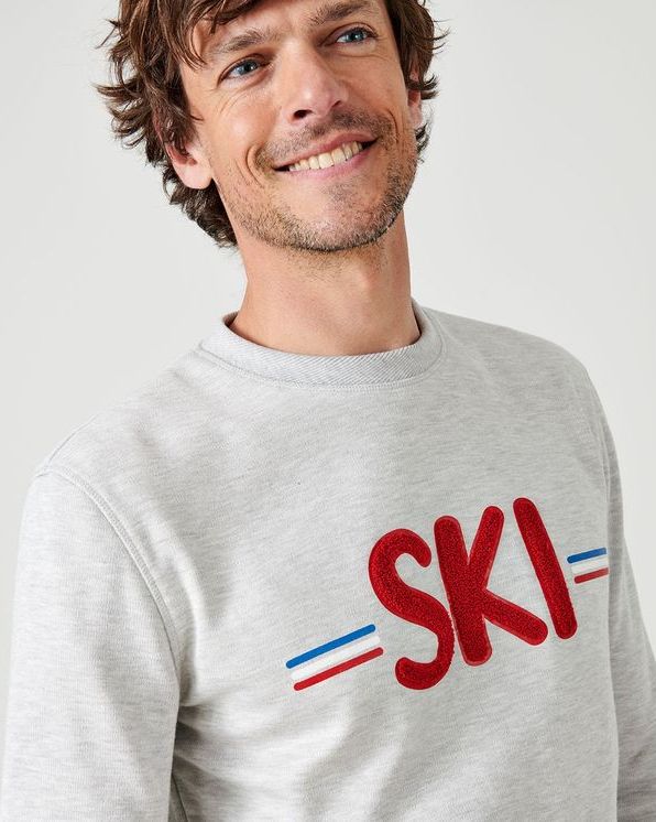 Herensweater SKI in geruwd molton, Thermolactyl®