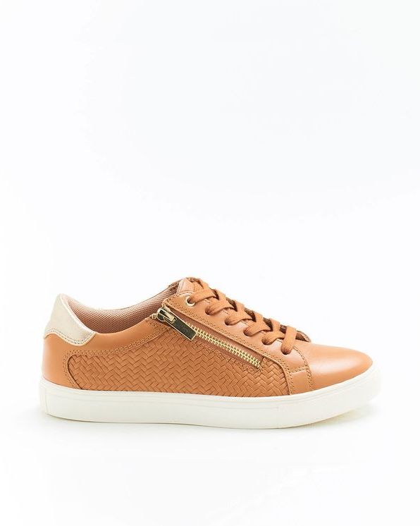 Sneaker met veters en rits opzij Amortyl