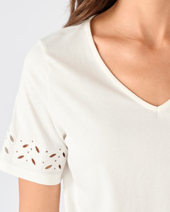 T-shirt fantasie details puur katoen
