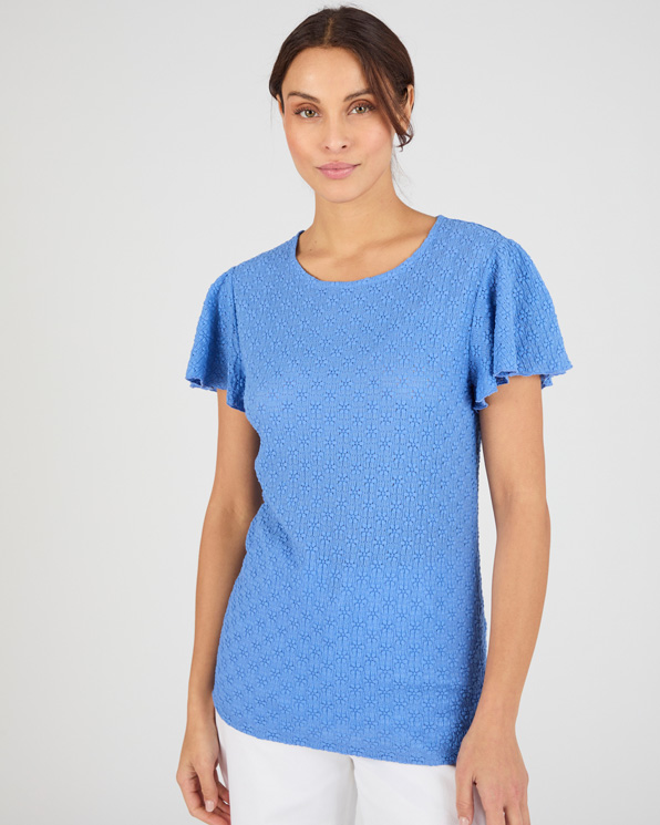 T-shirt jacquard tricot reliëf