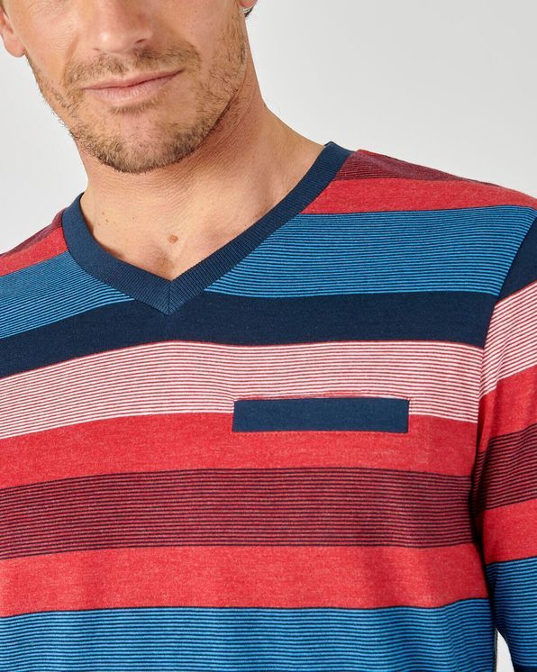 Pyjama rayé maille jersey coton mélangé