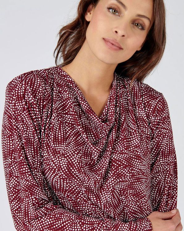 Gebloemd T-shirt in crêpe
