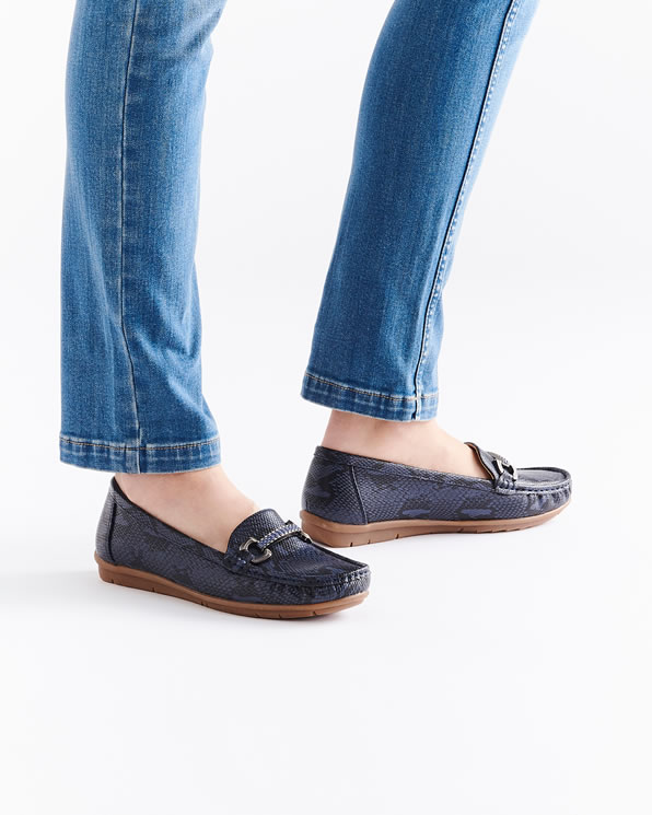 Mocassins motif animalier