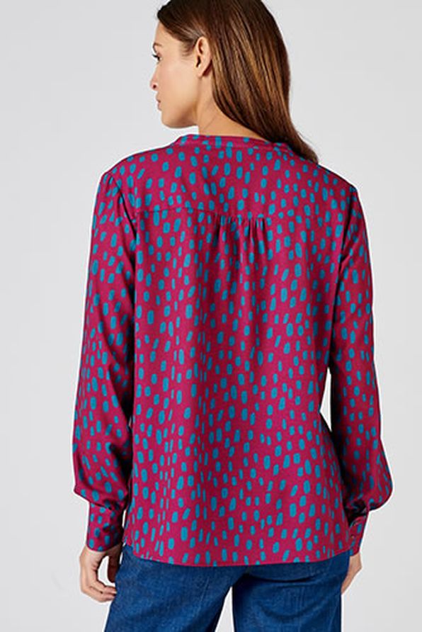 Blouse stretch imprimé taches