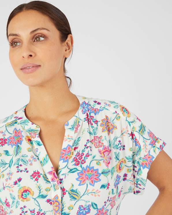 Chemisier crépon *fibres pure viscose Lenzing™ EcoVero™