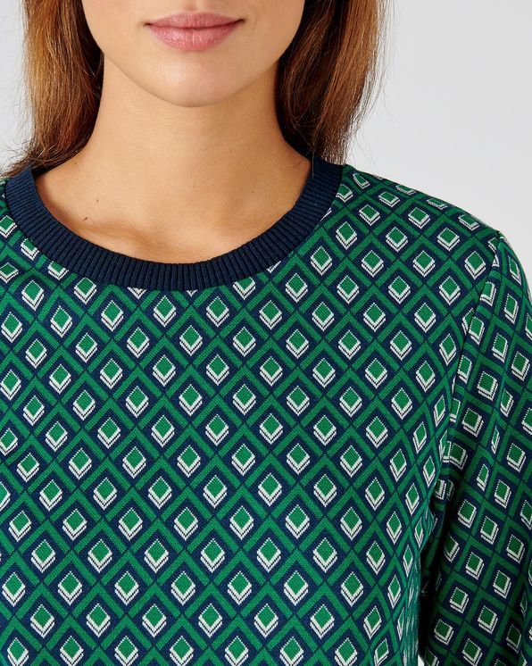 T-shirt in jacquardtricot met stretch