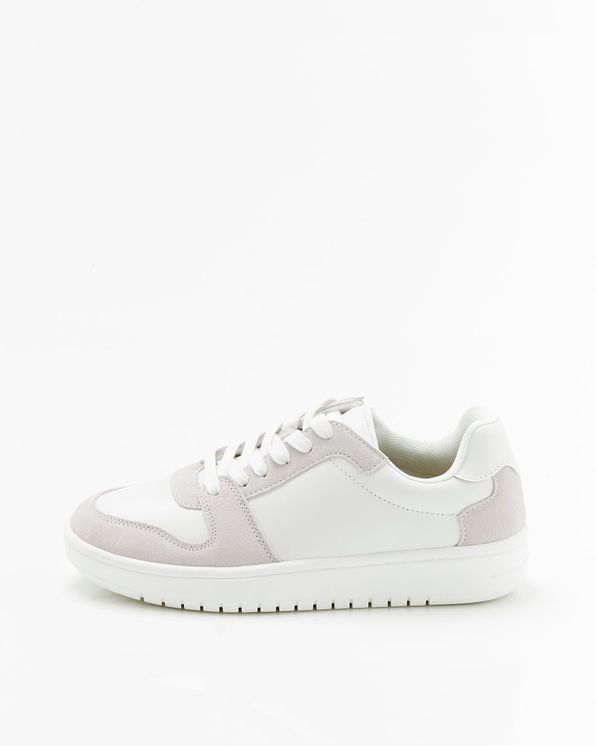 Baskets compensées bicolores cuir vachette Amortyl®