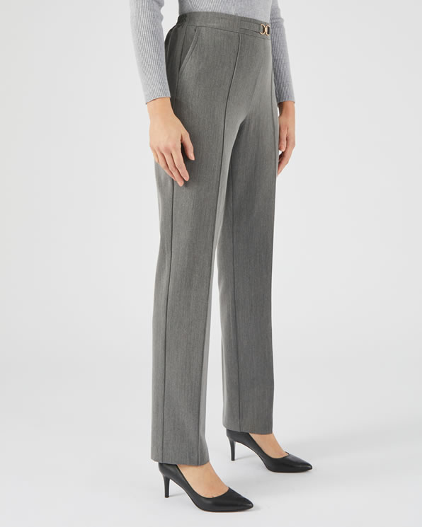 Stretchbroek met fantasiegesp, pull-on model