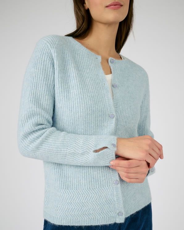 Cardigan maille perlée mélange alpaga