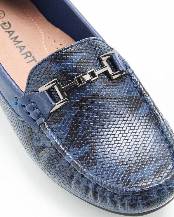 Mocassins "reptile" boucle fantaisie