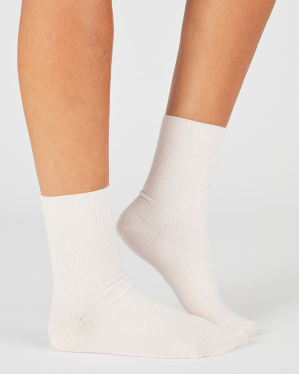 Set van 2 paar ribgebreide sokken van biologisch katoen*