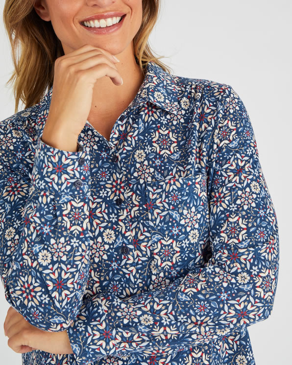 Blouse met print, Thermolactyl