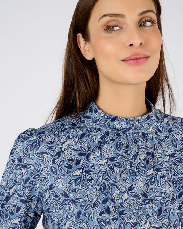 T-shirt maille chaude côtelée