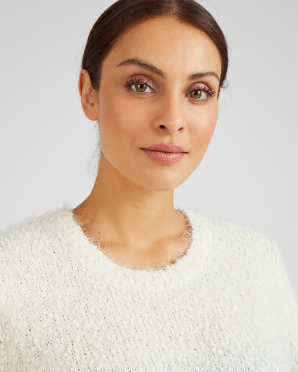 Pull en maille poilue