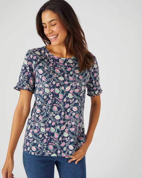 T-shirt maille flammée